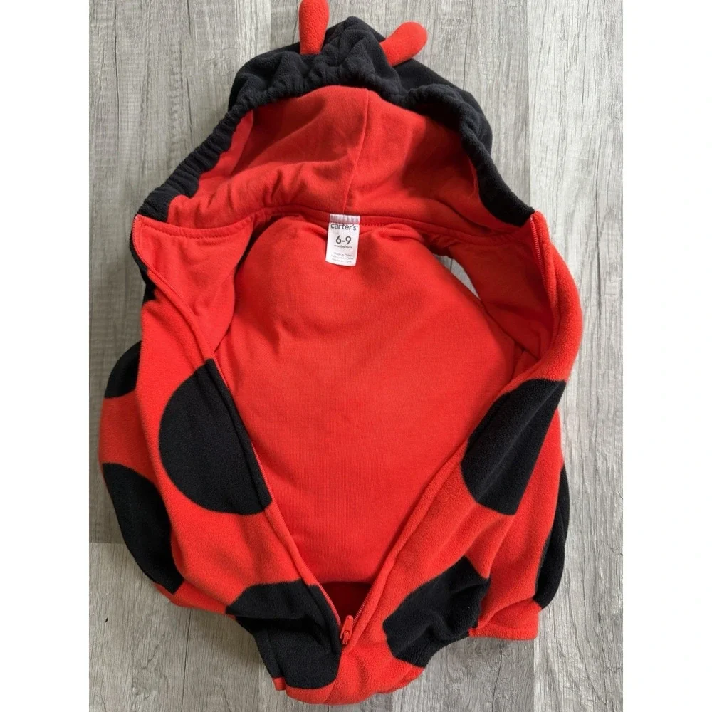 Carter's Ladybug Hooded Full Zip Costume 6-9 Months Halloween Play